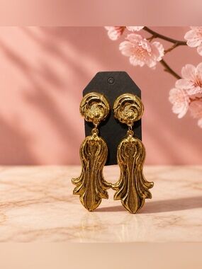 Elegant Gold Dangle Earrings